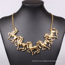 2015 Último caballo Declaración de diseño dubai collar de joyería de oro